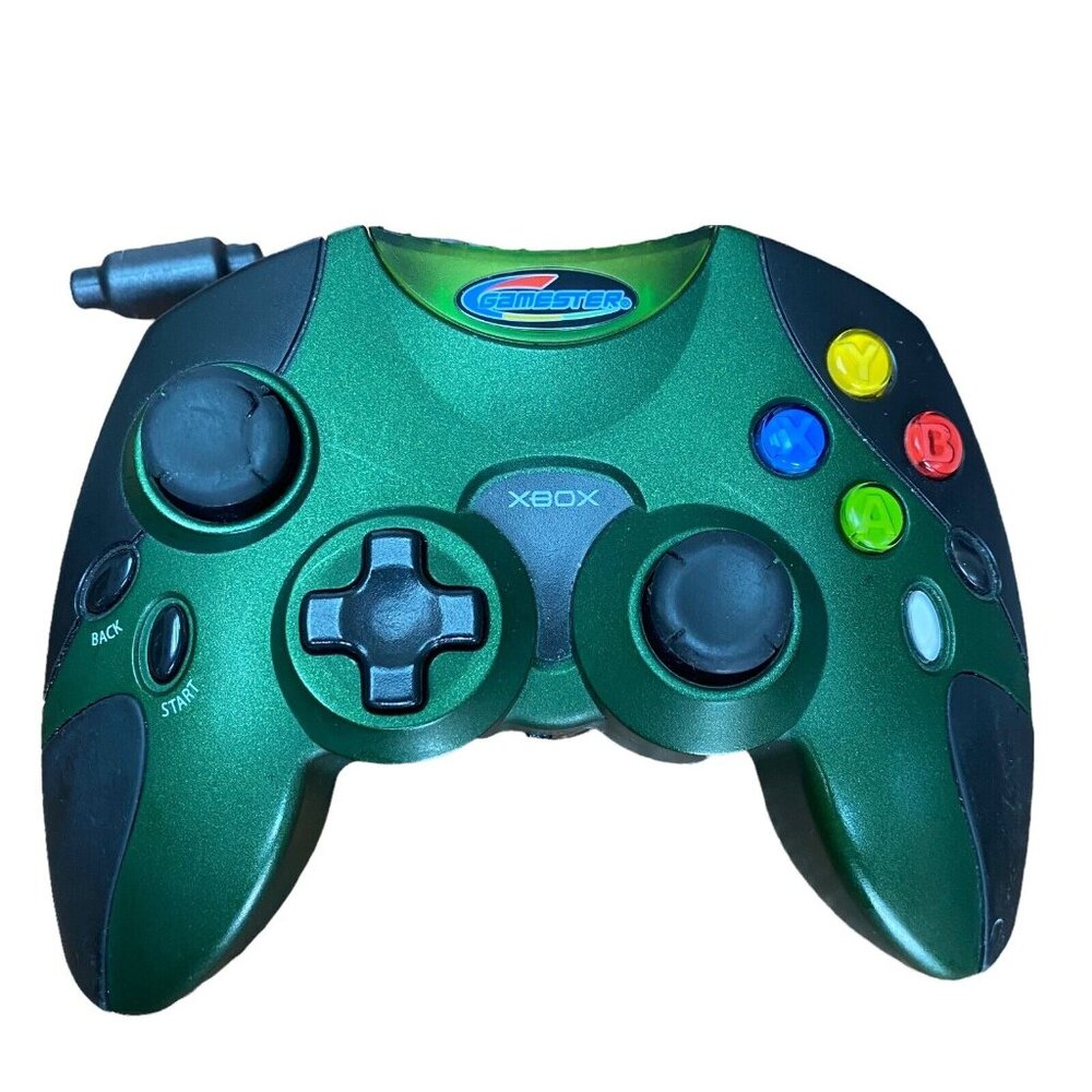 Xbox Original Radica Gamester "Xbox Live" Wired Controller Green 9 Ft Cable